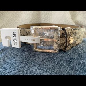 Michael Kors brown (large) synthetic leather belt. Authentic